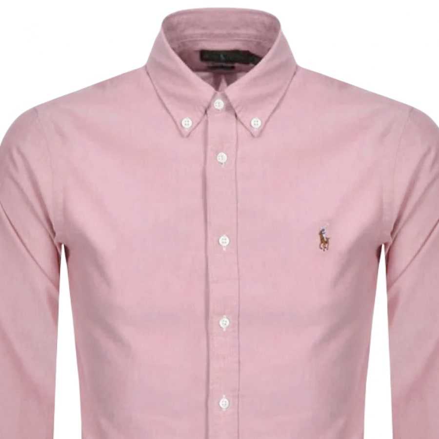 Alternative Image for ProductRalph Lauren Slim Fit Oxford Shirt Pink2